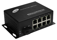 250M Odległość transmisji Konwerter mediów Ethernet POE 100M 1 światłowód i 8 portów