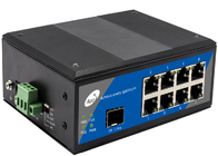 Przemysłowy przełącznik światłowodowy POE Ethernet Full Gigabit 1 SFP i 8 portów POE