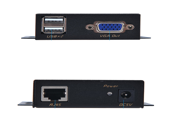 Przez kabel sieciowy Cat5 / 6 KVM VGA Extender 60M 1080P do sieci RJ45