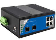 Zarządzany przełącznik światłowodowy SFP z pętlą pierścieniową 2 gniazda Gigabit SFP + 4 porty Gigabit Ethernet