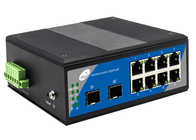 Zarządzany przełącznik światłowodowy POE L2 z 8 portami Ethernet POE i 2 portami SFP, przełącznik POE na szynę Din