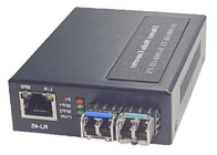 Konwerter z 1x10/100BASE-T na 2x100BASE-X SFP Fiber Ethernet z zasilaczem