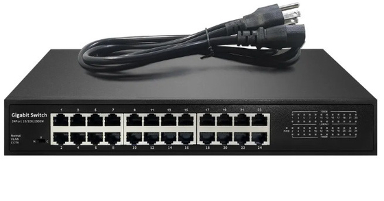 Niezarządzany 24-portowy przełącznik POE Ethernet, 24-portowy pełny przełącznik Gigabit