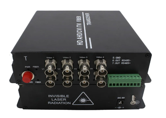 Transceiver światłowodowy 1080P 720P 8 kanałów wideo na światłowód RS485 AHD / CVI / TVI