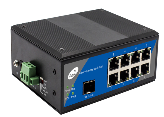Jednorazowy przełącznik POE Ethernet z zewnętrznym zasilaczem 8 portów