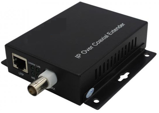 PoE + Ethernet over Coax (EOC) Konwerter 10/100mbps 1,5km 1 BNC i 1 port Ethernet