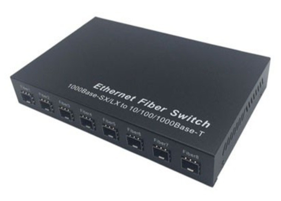 Gigabit Fiber SFP Switch 1.25Gbps 8 portów SFP Fiber i 2 porty RJ45