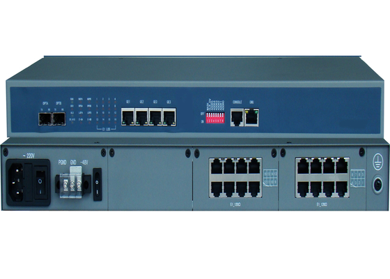 E1 Konwerter światłowodowy z 4/8/16 portami E1 i 4 portami Ethernet i 2 portami SFP