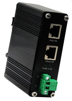 DIN-Rail Industrial 802.3at Gigabit PoE Splitter Wyjściowe napięcie 12VDC