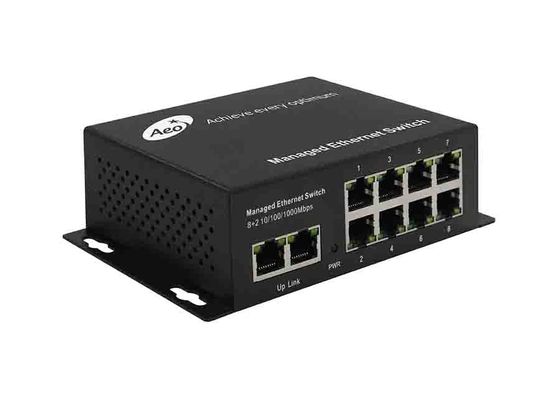 Gigabitowy 8-portowy przełącznik Ethernet POE, 8-portowy przełącznik POE z 2 łączami w górę
