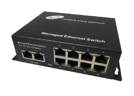 Gigabitowy 8-portowy przełącznik Ethernet POE, 8-portowy przełącznik POE z 2 łączami w górę