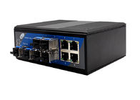 10-portowy przełącznik światłowodowy Ethernet z 6 portami SFP i 4 portami Ethernet