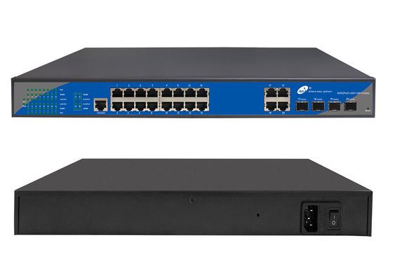 16-portowy zarządzalny przełącznik POE 10/100/1000 Mb / s