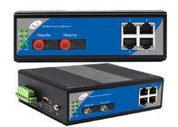 Przemysłowy 4 portowy przełącznik światłowodowy 10 / 100M 4 POE Ethernet 2 port optyczny
