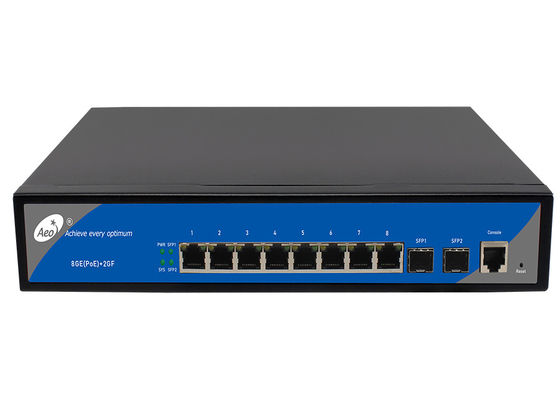 Zarządzany przełącznik Fibre POE, 8-portowy gigabitowy przełącznik sieciowy