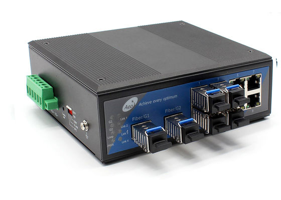 100 km 10-portowy przemysłowy konwerter mediów Ethernet