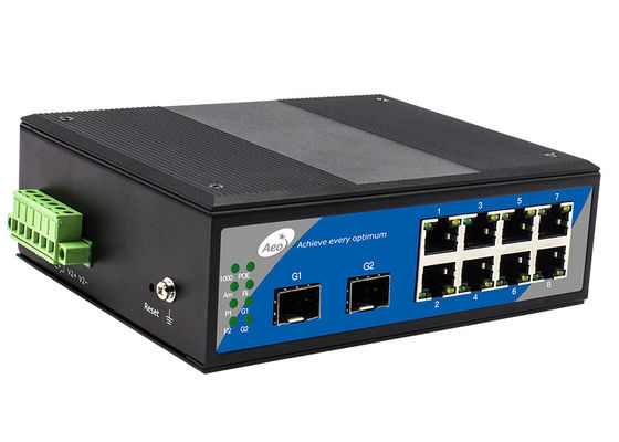 Przemysłowy przełącznik kaskadowy POE, 8-portowy gigabitowy przełącznik POE