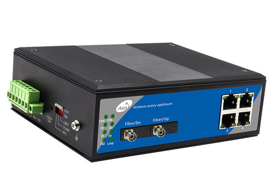 4-portowy przemysłowy przełącznik POE 10/100 Mb / s, przełącznik Ethernet 100 Mb / s