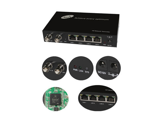 Konwerter 10 / 100Mbps Ethernet over Coaxial, konwerter POE na BNC 95Mbps