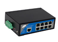 Przemysłowy konwerter mediów POE 250 m 1 Gigabit Ethernet Uplink 8 portów 10 / 100M POE