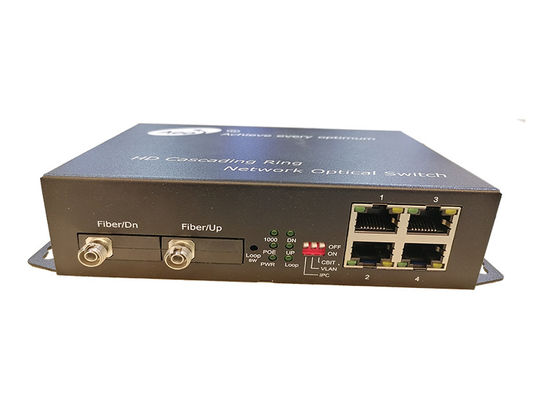 Kaskadowy przełącznik światłowodowy Ethernet Pełne porty optyczne Gigabit 4 Ethernet 2
