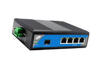 Przemysłowy 4-portowy przełącznik światłowodowy SFP Gigabit 1 gniazdo SFP 4 port Ethernet