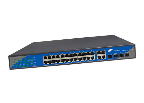 24-portowy gigabitowy przełącznik światłowodowy SFP, 19-calowy przełącznik POE 10/100 / 1000M