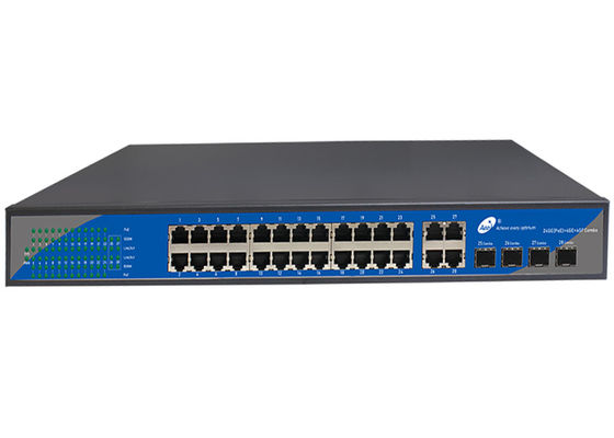 Gigabitowy 24-portowy przełącznik POE z 24 portami POE i 4 portami uplink i 4 gniazdami SFP