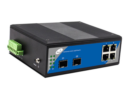 10/100 / 1000M niezarządzalny przemysłowy przełącznik Ethernet 4 porty POE 2 SFP