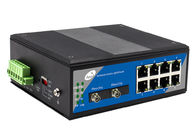 Konwerter mediów światłowodowych IEE802.3 IP40 z 2 portami światłowodowymi i 8 portami POE