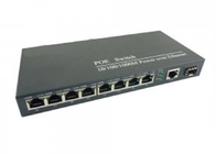 8POE + 1RJ45 + 1 światłowodowy konwerter mediów Ethernet Full Gigabit 10/100 / 1000 Mb/s