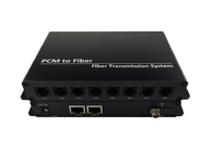 8-kanałowy konwerter światłowodowy z 2 portami Ethernet 10/100 Mb / s