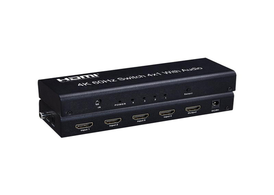Przedłużacz światłowodowy 4K 60Hz HDMI Przełącznik HDMI 4x1 z dźwiękiem