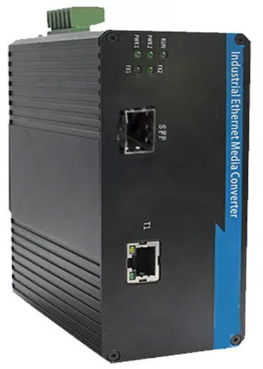 Przemysłowy przełącznik światłowodowy SFP 1 port 100BASE SFP + 1 port 10 / 100BASE-T
