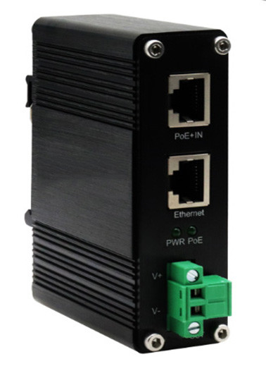 DIN-Rail Industrial 802.3bt Gigabit PoE++ Splitter Wyjściowe napięcie 24VDC