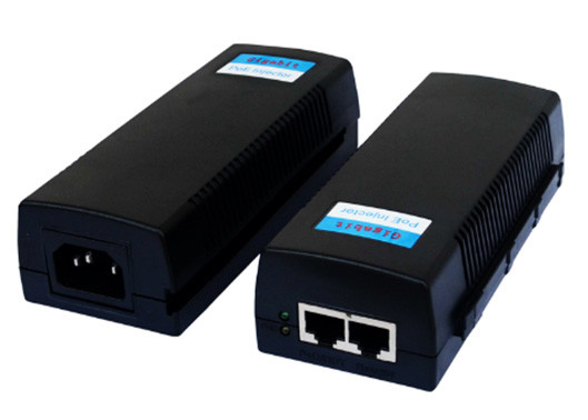 Jednorazowy port 10/100/1000M 60W Ultra POE Wstrzykiwacz 100-240V AC 50/60Hz 1.5A Maksymalny wpis