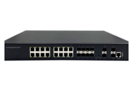 10G zarządzany przełącznik Ethernet światłowodowy z 4 portami 1G/10G SFP+ i 16 portami Ethernet +8 1000Mbps SFP
