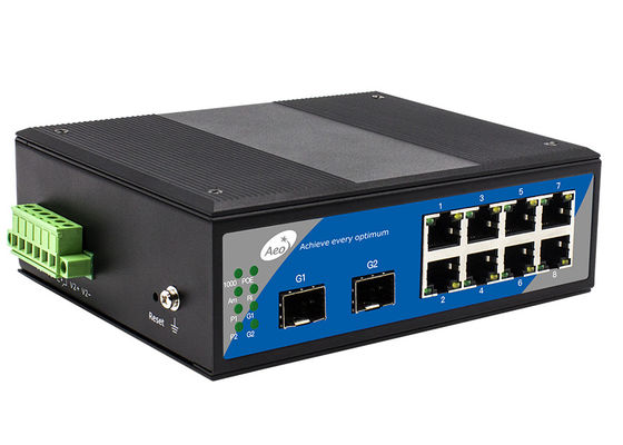 Zarządzany przełącznik SFP POE Full Gigabit 8 POE Ethernet 2 porty SFP
